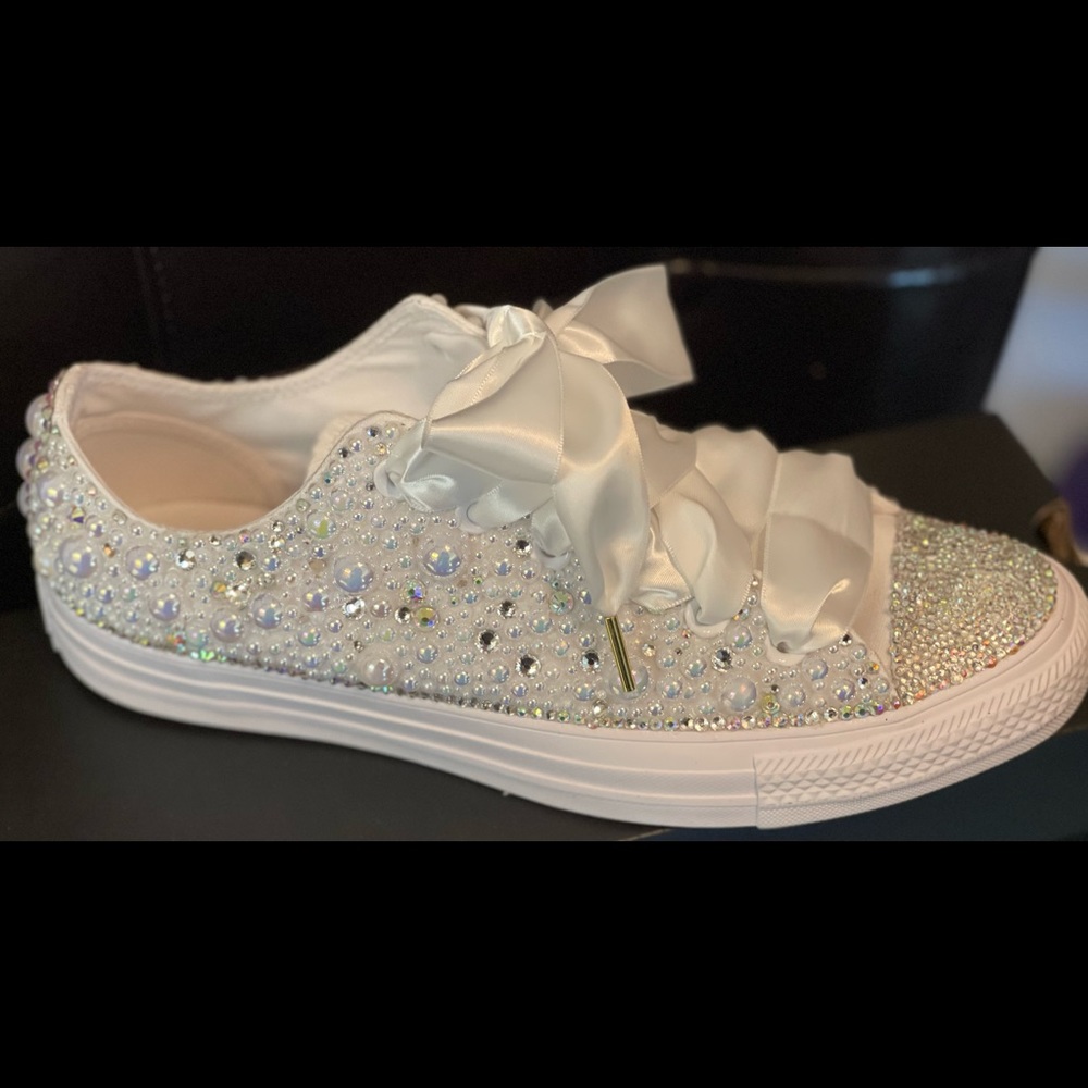 Bridal bling converse made to order